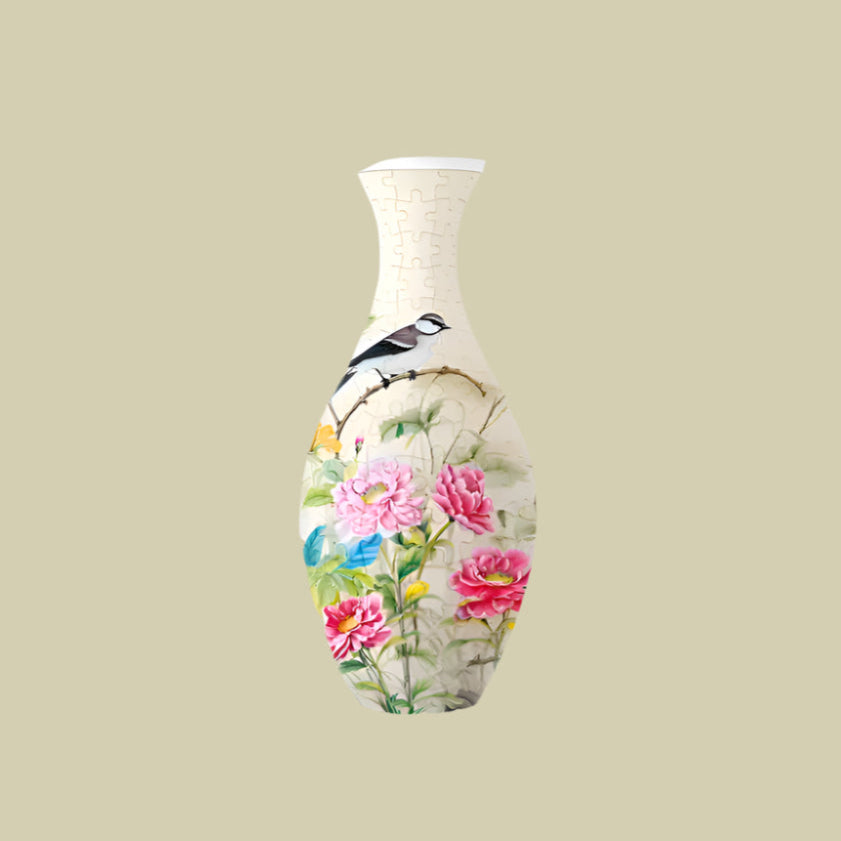 Creative Gifts 3D Puzzle Vase Panda Flower Building Block Porcelain Artistic Vases Home Decoration Kids Girls Christmas Gift Toy