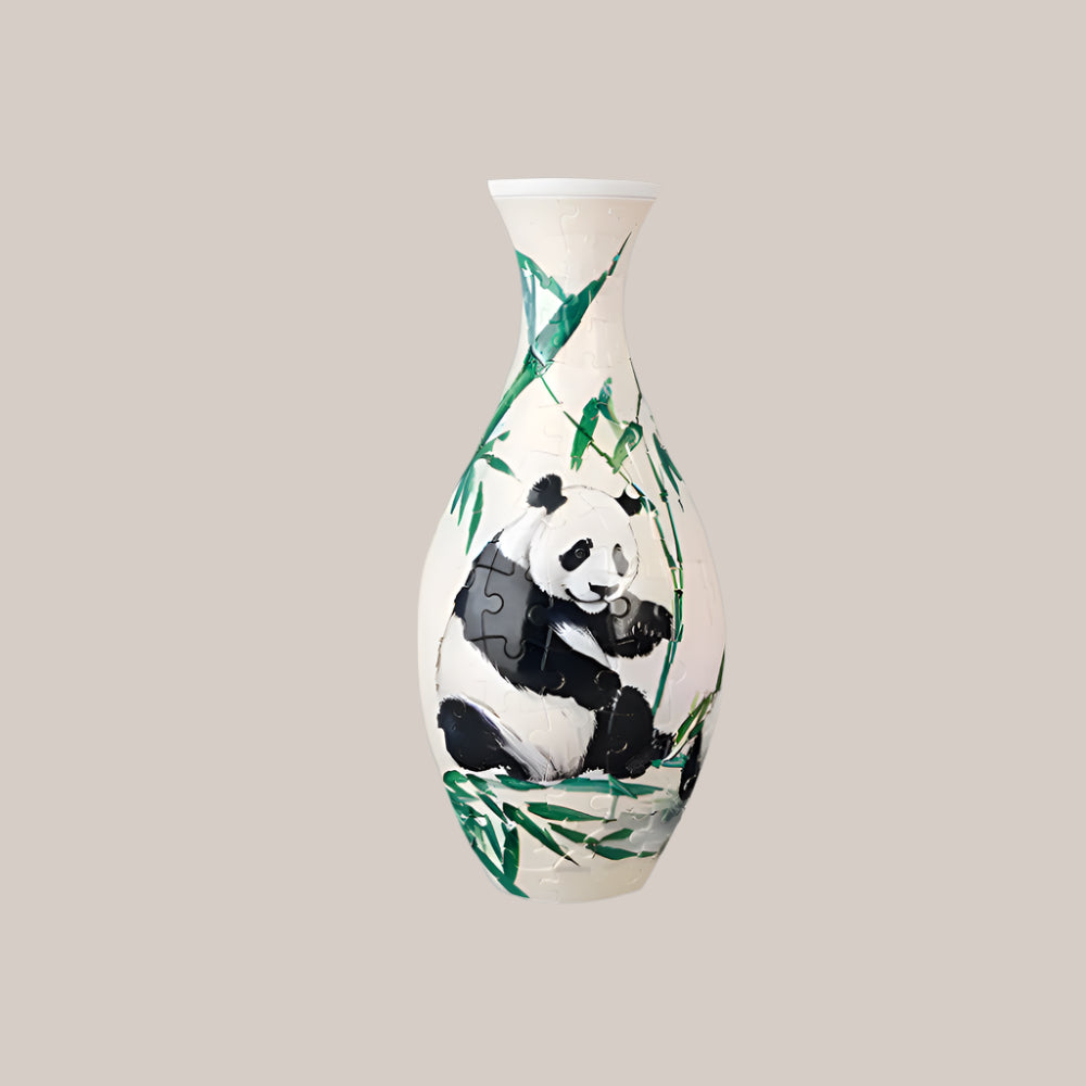 Creative Gifts 3D Puzzle Vase Panda Flower Building Block Porcelain Artistic Vases Home Decoration Kids Girls Christmas Gift Toy