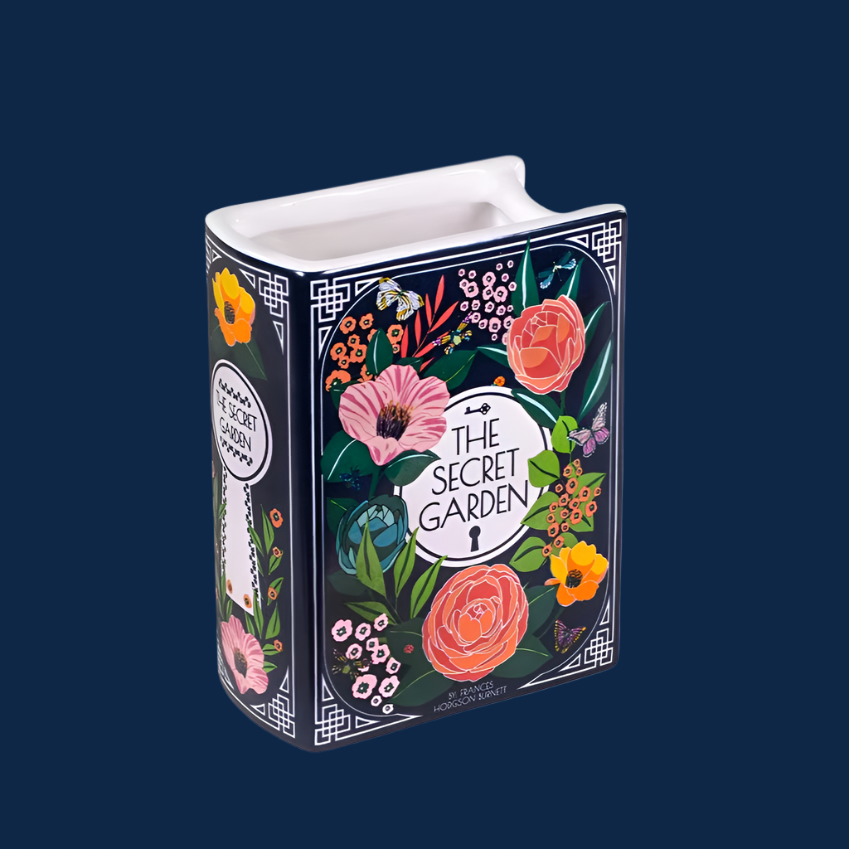 Book of Blooms™ Ceramic Book Vase