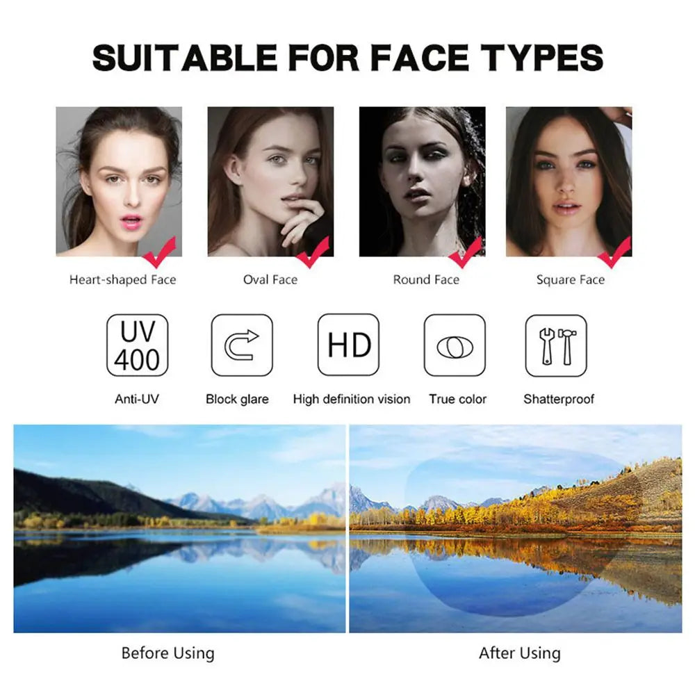 Fashion Glasses Fishing Metal Frame Shades round Sun Glasses Women'S Eyewear Women Men Sunglasses
