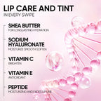 [Recommended by Cardi B] SKINTIFIC Hydrating Brightening Lip Serum with Hyaluronic Acid & Peptide for Radiant Lips Gentle Glossy Korean Beauty Makeup Balm Shea Smooth Moisture with Cooling Metal Roller Applicator