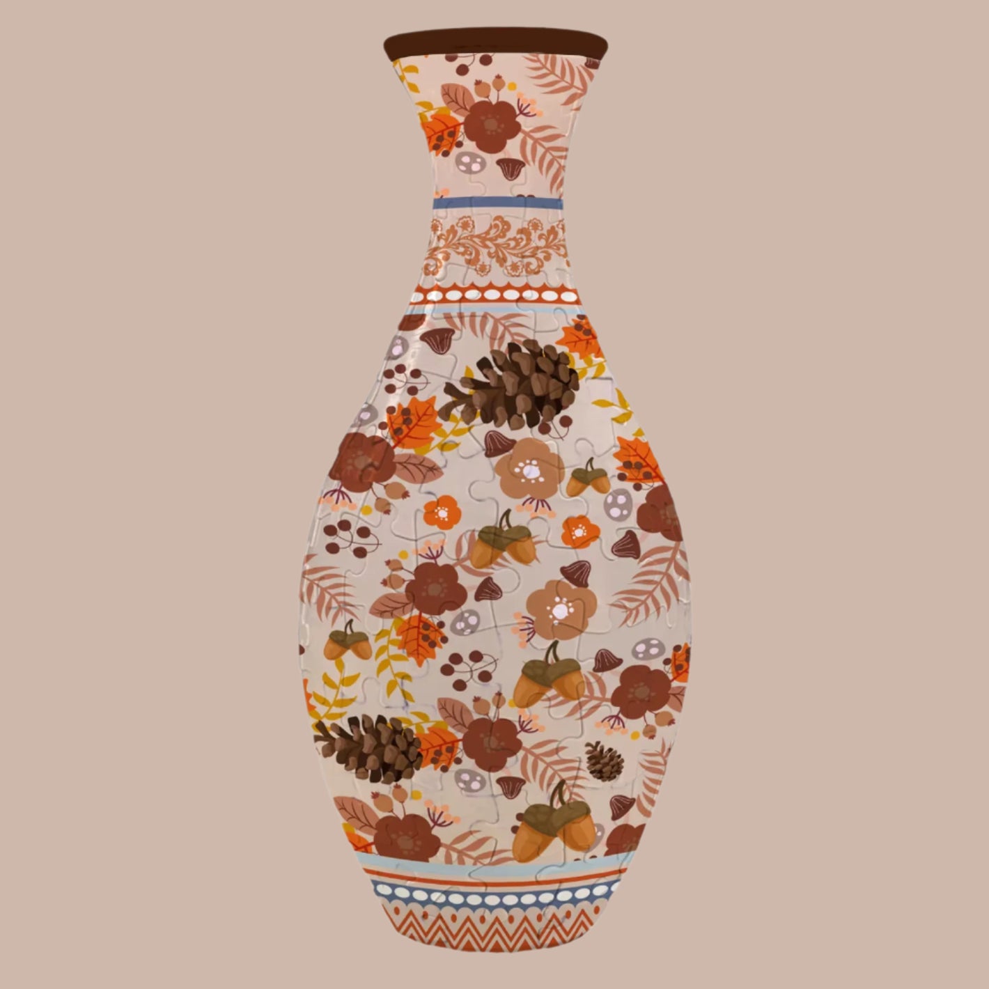 Creative Gifts 3D Puzzle Vase Panda Flower Building Block Porcelain Artistic Vases Home Decoration Kids Girls Christmas Gift Toy